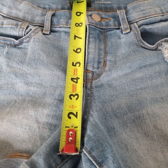Old Navy Denim Jean Shorts Womens Size 2 Cuffed Rolled Stretch Distressed - Picture 4 of 7